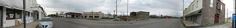 USA - Afton OK - Main Street Panoramic (16 Apr 2009)